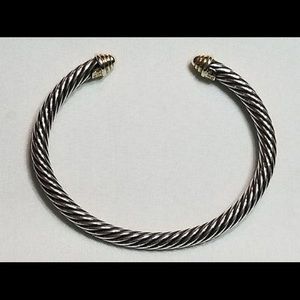 David yurman 14k gold dome end cable bracelet